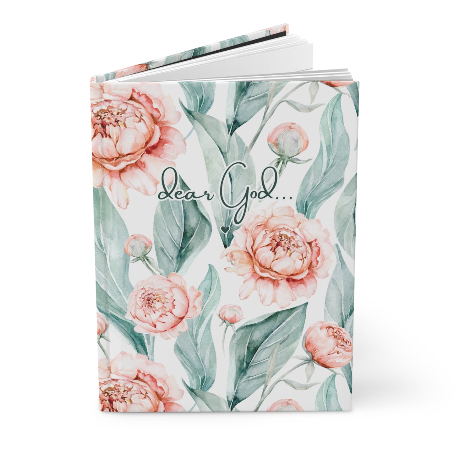 Floral Hardcover Journal - 'Dear God' Prayer Journal for Reflection & Inspiration