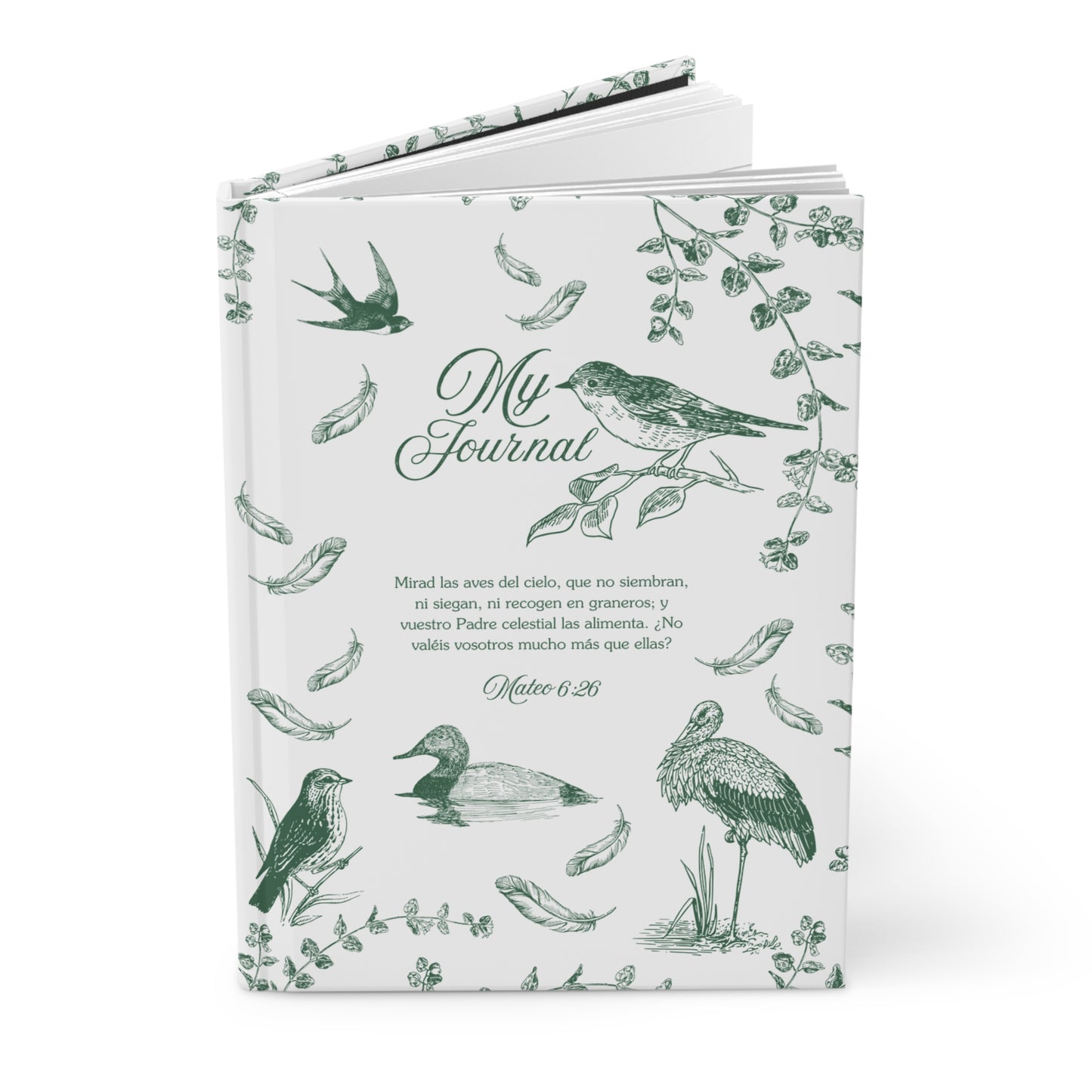 Nature-Inspired Hardcover Journal – Perfect for Writing & Reflection -  Green Color