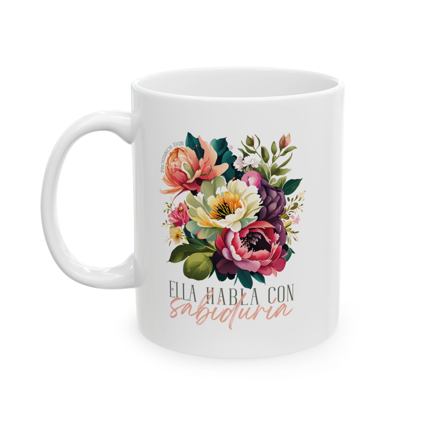 Floral Ceramic Mug  Proverbs 31  Woman - Perfect Gift for Any Occasion