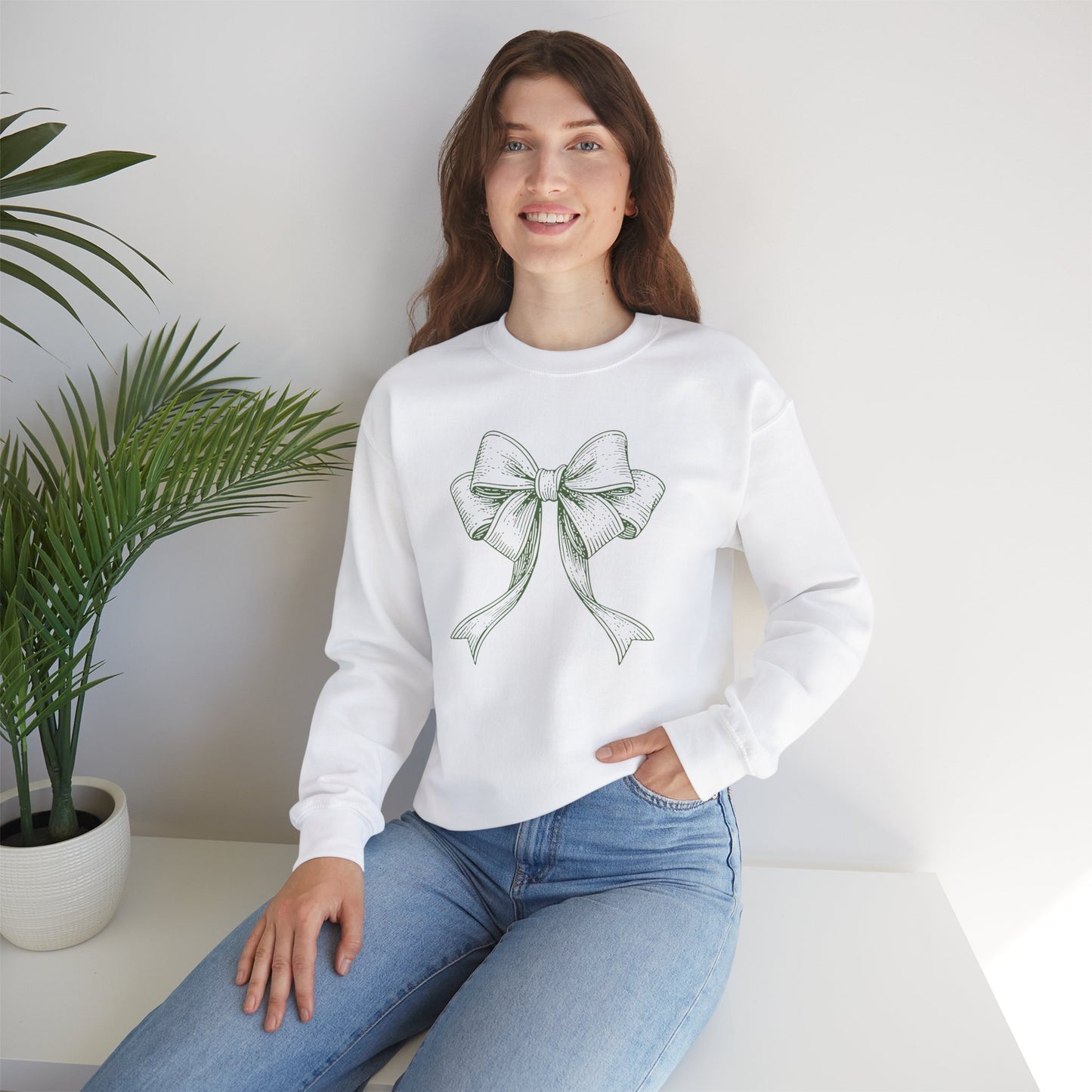 Elegant Bow Design Unisex Crewneck Sweatshirt