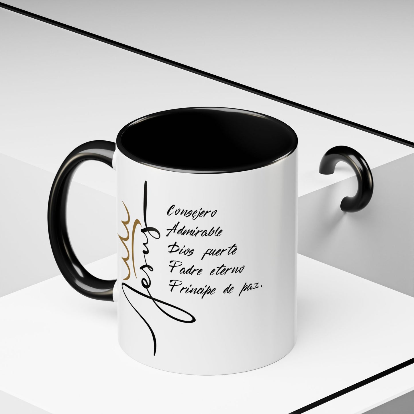 Elegant Black-Handled Coffee Mug | Inspirational Quote Design | Perfect Gift for Coffee Lovers