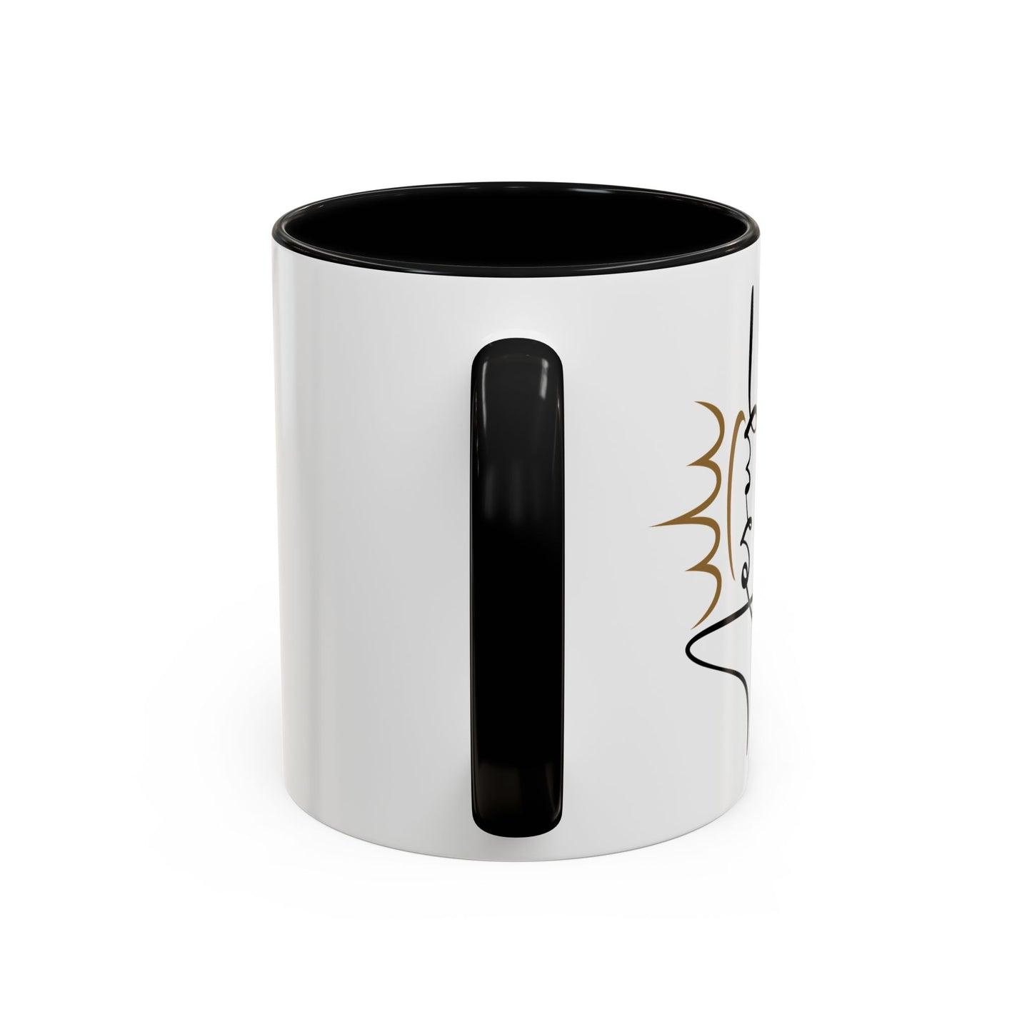 Elegant Black-Handled Coffee Mug | Inspirational Quote Design | Perfect Gift for Coffee Lovers