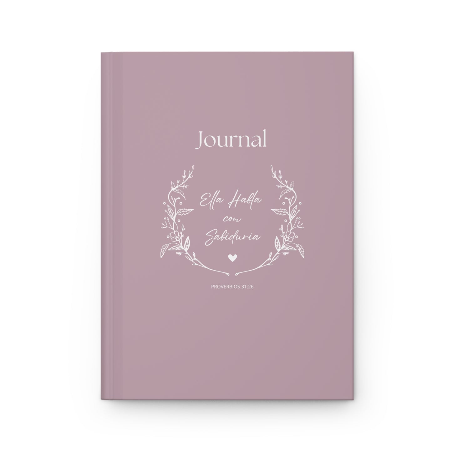 Proverbs 31:26 Inspirational Hardcover Journal - Elegant Pink Design