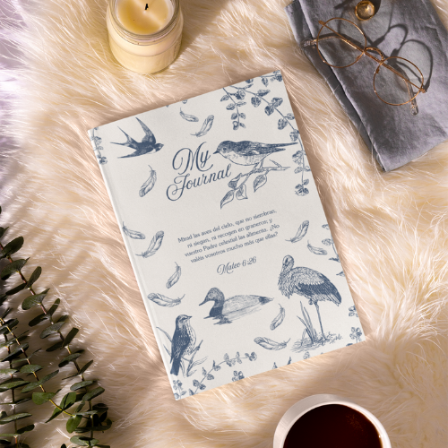 Nature-Inspired Hardcover Journal – Perfect for Writing & Reflection - Navy Blue color