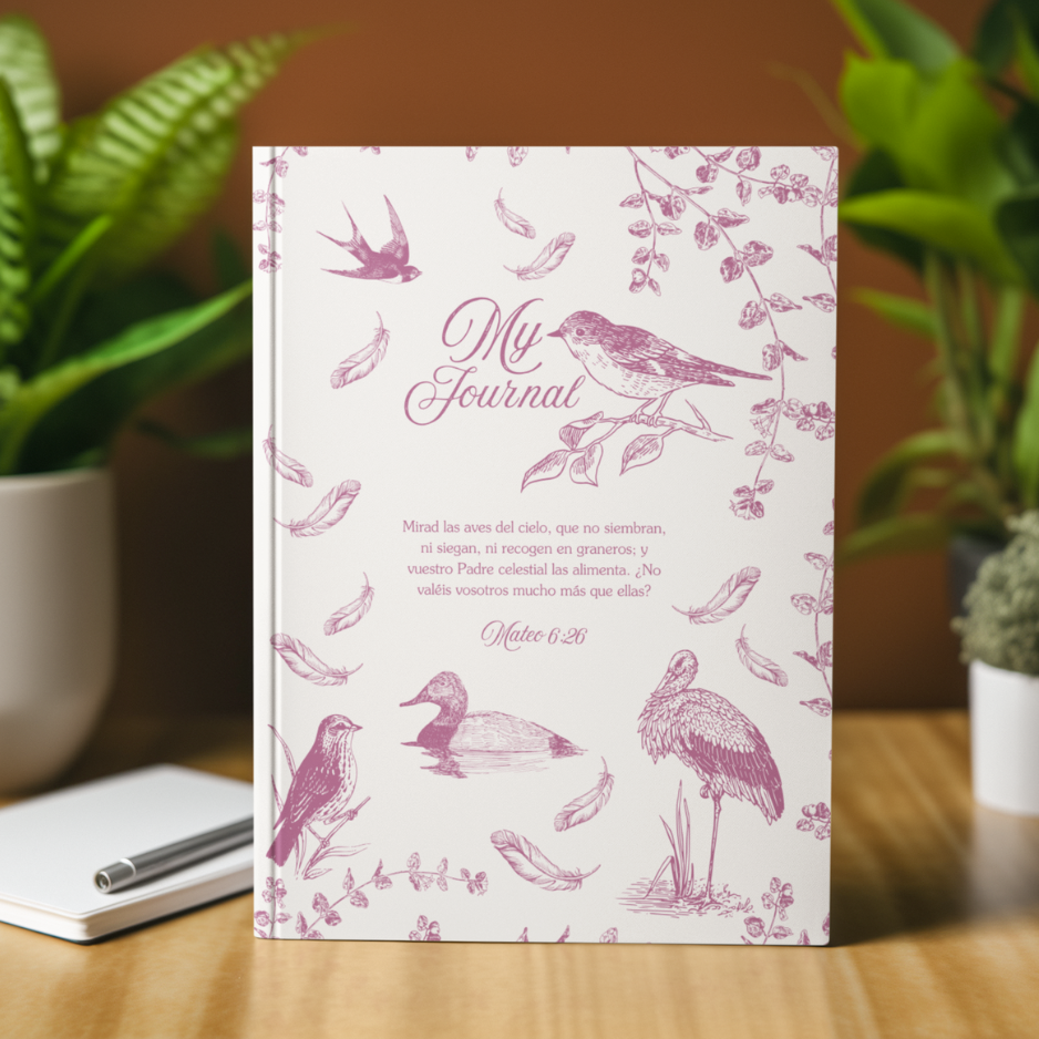 Nature-Inspired Hardcover Journal – Perfect for Writing & Reflection - Navy Blue color