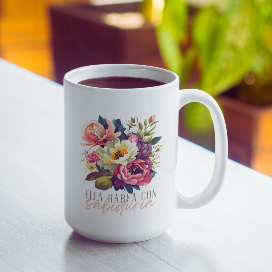 Floral Ceramic Mug  Proverbs 31  Woman - Perfect Gift for Any Occasion