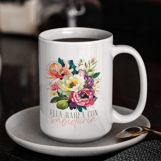 Floral Ceramic Mug  Proverbs 31  Woman - Perfect Gift for Any Occasion