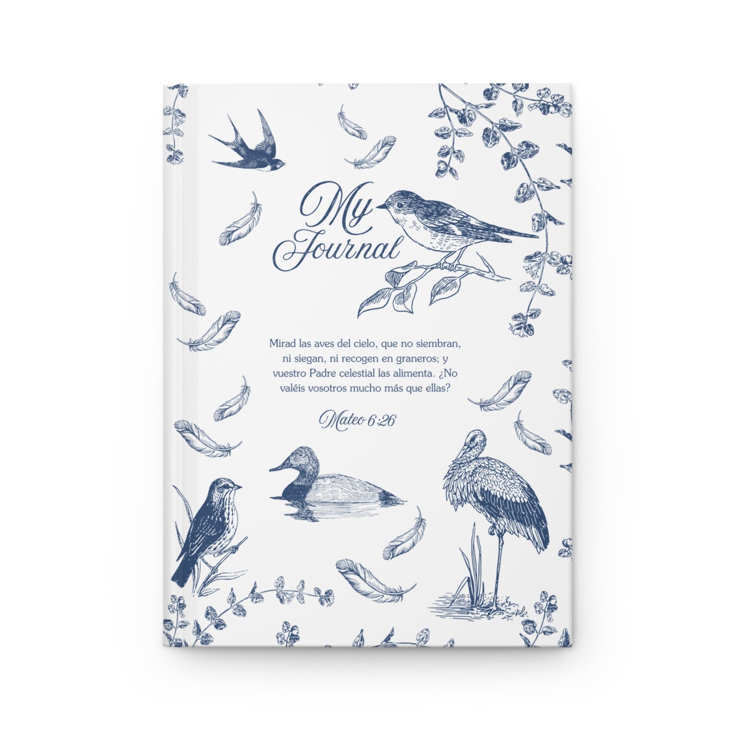 Nature-Inspired Hardcover Journal – Perfect for Writing & Reflection - Navy Blue color