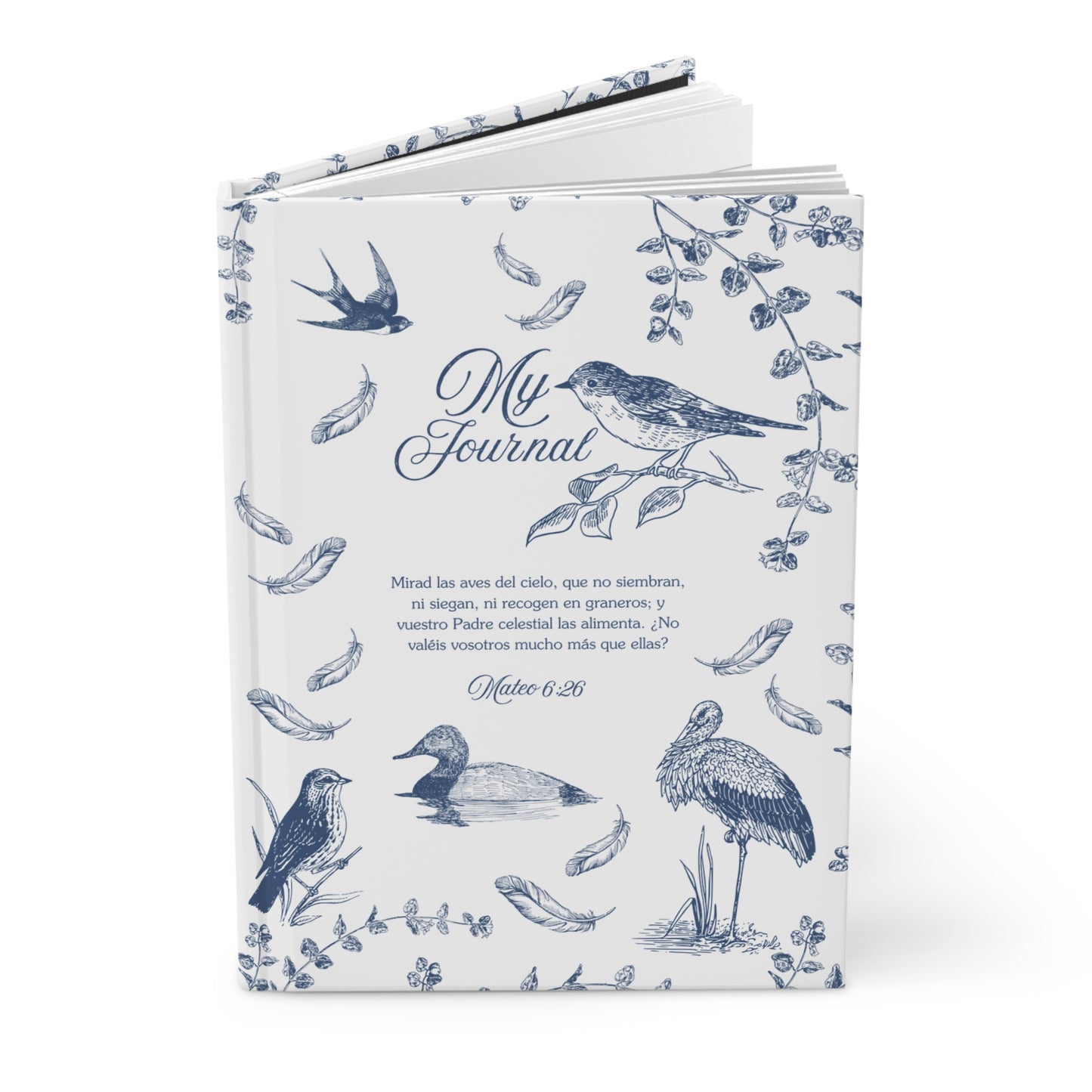 Nature-Inspired Hardcover Journal – Perfect for Writing & Reflection - Navy Blue color