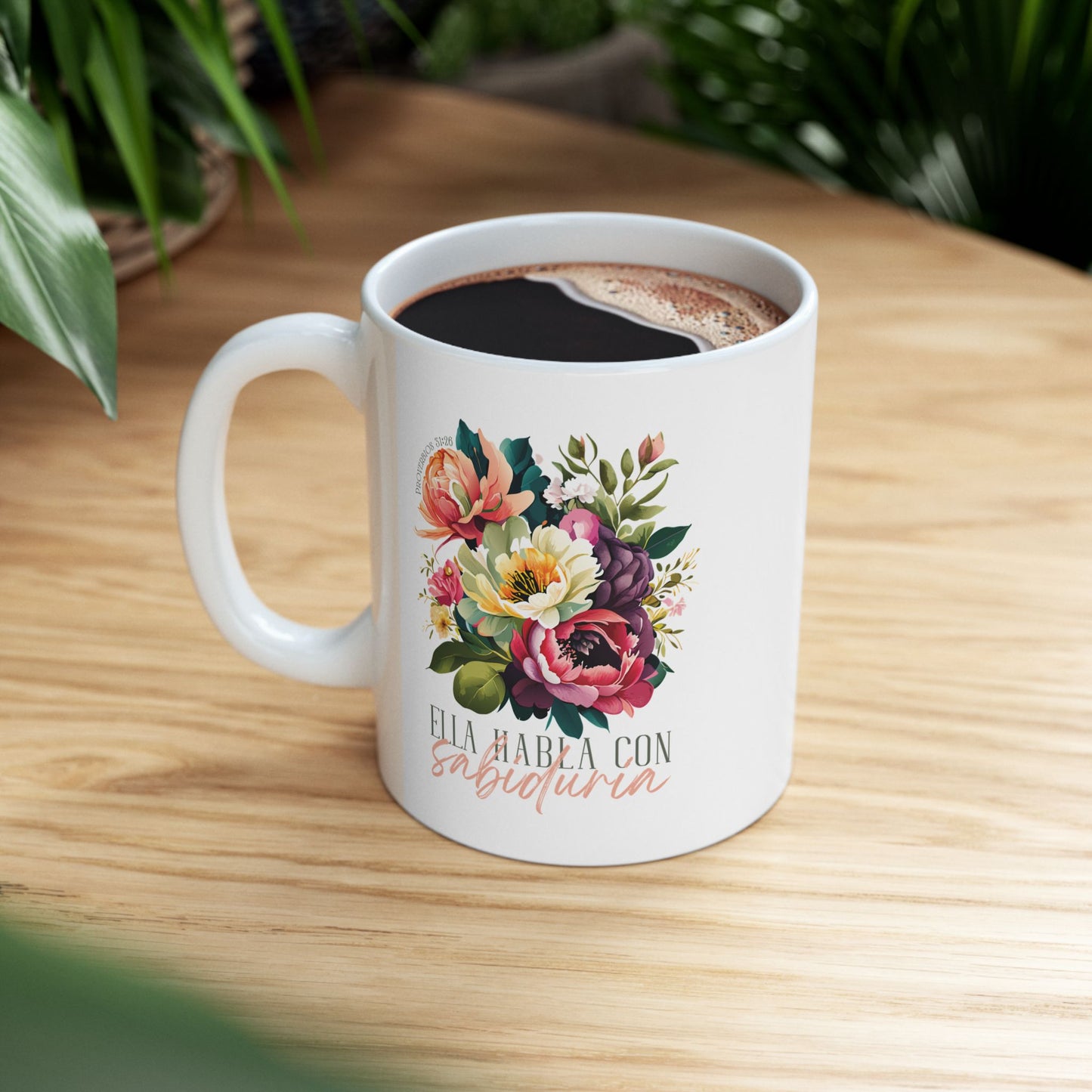 Floral Ceramic Mug  Proverbs 31  Woman - Perfect Gift for Any Occasion